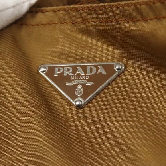 PRADA Tote Bag Nylon Khaki Silver Auth - Picture 7 of 16